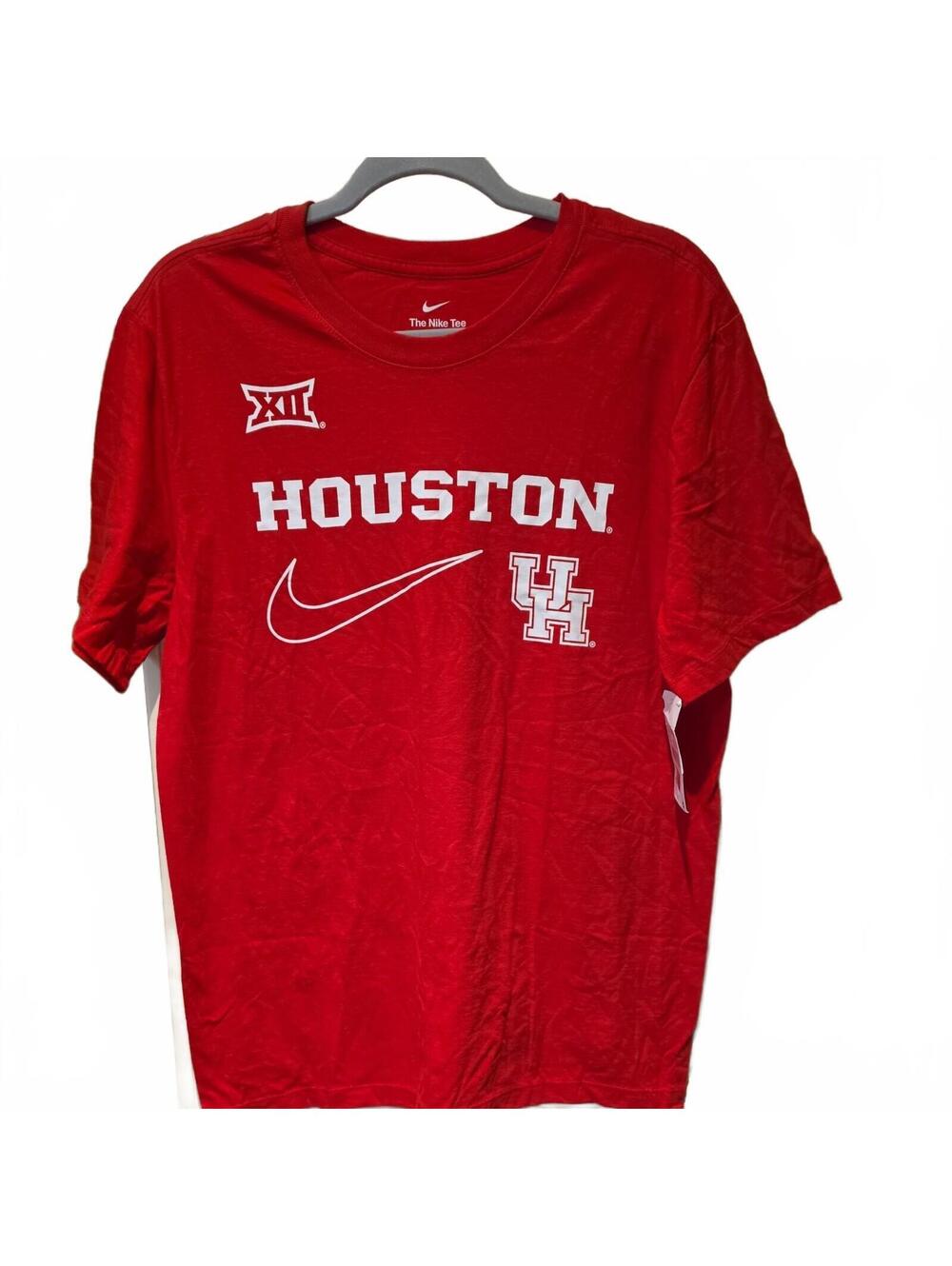 Nike Tee Houston Cougars Shirt Mens Medium Red NCAA Graphic Tee